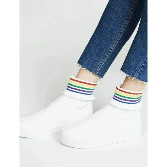 Opening Ceremony Women's Bobby Ruffled Sock Slip-On Sneakers Size 38 (MSRP $250) - Picture 2 of 10